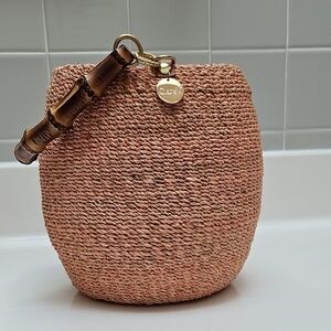 Clare V Pot Pink De Miel Bag With Bamboo Handle
